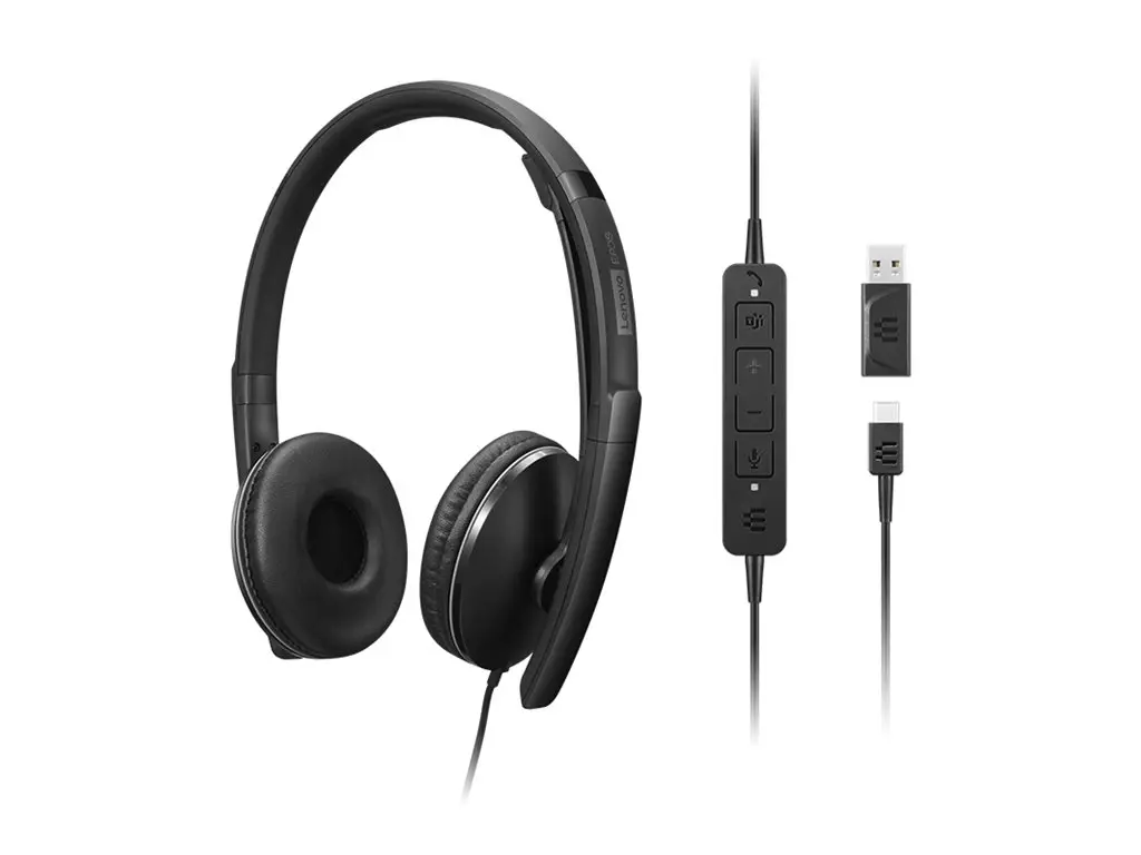 LENOVO Gen2 Headset on-ear wired USB-C black Certified for Microsoft Teams - image 1