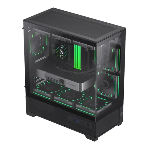 Gamemax carcasă Case EATX - Vista 2 AB - 3 x 120 mm Addressable RGB - 2
