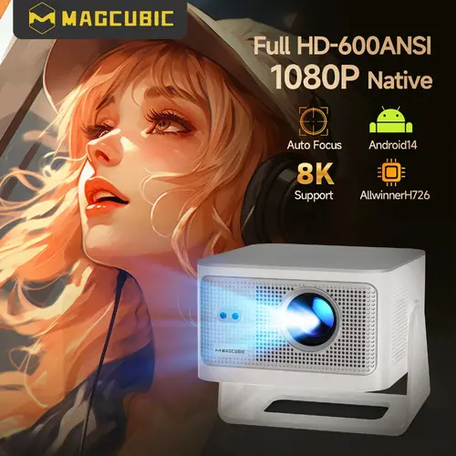 MagCubic proiector multimedia portabil HY350MAX - 8K, Android 14, Wi-Fi 6, Bluetooth 5.4 - 6