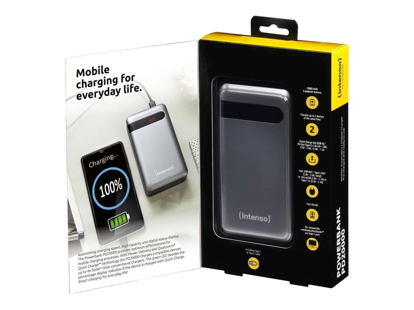 ВЪНШНА БАТЕРИЯ Intenso power bank PD20000 - 20000 mAh - PN 7332354 - image 8
