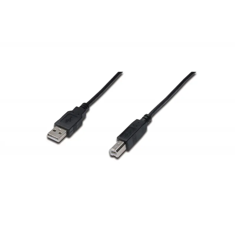 КАБЕЛ USB DIGITUS - USB 2.0 към USB-B - 5,0 m - Black - PN AK-300105-050-S