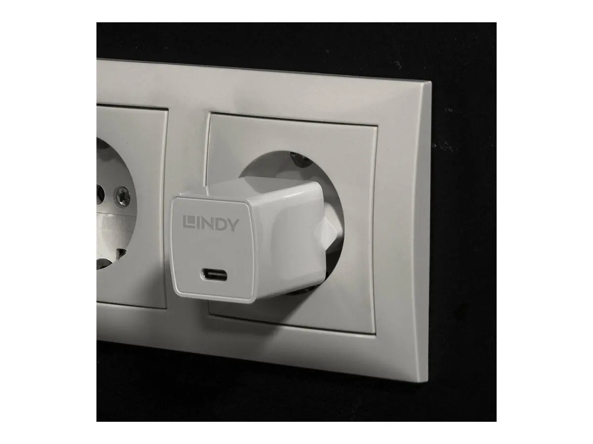 ЗАХРАНВАЩ АДАПТЕР LINDY - USB-C - 20W - Power Delivery 3.0 - 100-240VAC - 50/60Hz - 0.6A - White - PN 73410 - image 4