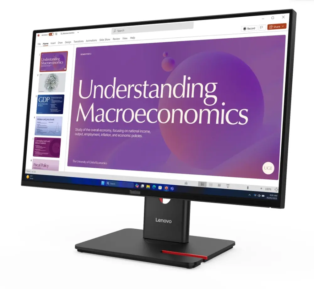 Монитор, Lenovo ThinkVision T24D-40 23.8" IPS, 16:9, 1920x1080, 1500:1, 4/6ms, 120Hz, HDMI, DP, RJ-45, USB, Tilt, Swivel, Pivot, Height Adjust Stand