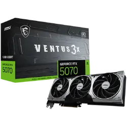 MSI Video Card Nvidia GeForce RTX 5070 12G VENTUS 3X OC, 12GB GDDR7, 192bit, Effective Memory Clock: 28000MHz, Boost: 2542 MHz, 6144 CUDA Cores, PCIe 5.0, 3x DP 2.1b, HDMI 2.1b, RAY TRACING, Triple Fan, 1x16pin, 650W Recommended PSU, 3Y