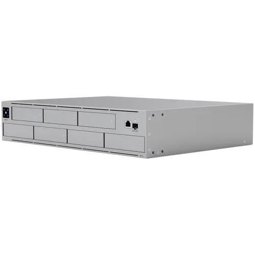 Ubiquiti UNAS-Pro-8-EU 2U rack-mount NAS with (8) 2.5/3.5" HDD bays and (2) M.2 NVMe SSD cache slots, delivering faster access, lower latency, and high-availability 10 Gbps networking for large-scale file storage and sharing - image 1