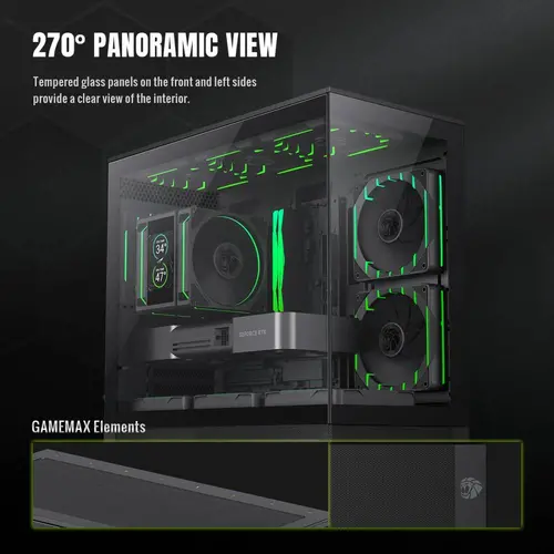 Gamemax кутия Case EATX - Vista 2 MB - 3 x 120 mm Addressable RGB - image 13