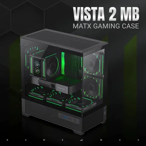 Gamemax кутия Case EATX - Vista 2 MB - 3 x 120 mm Addressable RGB - image 14