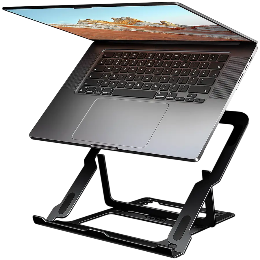 AXAGON STND-LAB ALU βάση για laptop 10" - 17,3", 8 ρυθμιζόμενες γωνίες, μαύρο