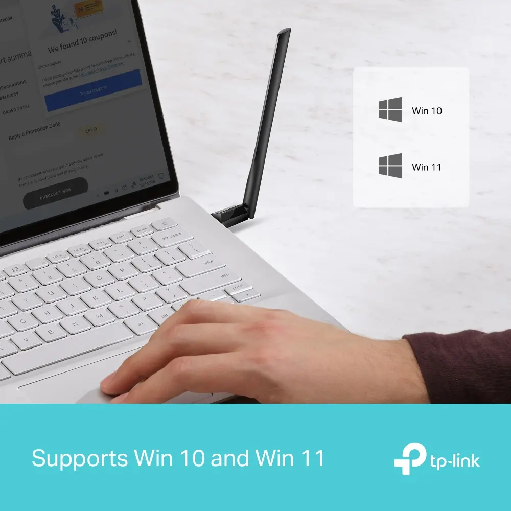 Безжичен адаптер TP-LINK Archer TX35U Plus, AX1800,двулентов,USB 3.0, - image 6
