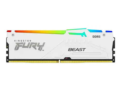 KINGSTON FURY Beast 16GB DIMM 5600MT/s DDR5 CL40 White RGB XMP