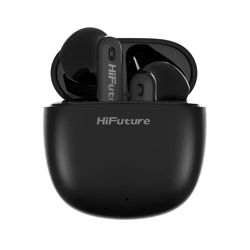 Ακουστικά, HiFuture ColorBuds2 μαύρα, Fashion TWS Earbuds, *5+15 ώρες αναπαραγωγής, Bluetooth 5.3, driver 10MM, απαλά μπάσα, άνετη εφαρμογή, επιλογή