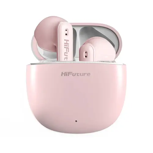 Слушалки, HiFuture ColorBuds2 Pink, Fashion TWS Earbuds, *5+15hours Play time,  Bluetooth 5.3, 10MM Driver, Soft Bass, Comfort Fit, Colorful option