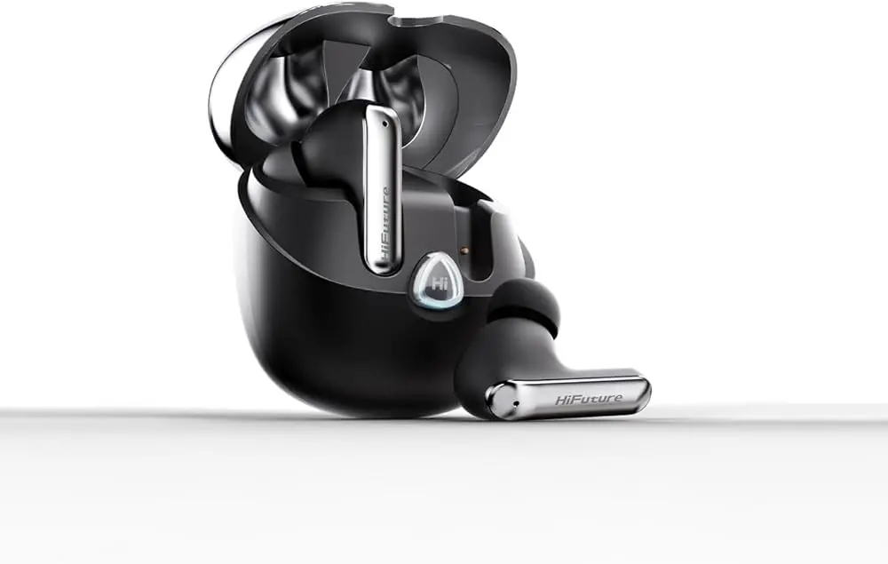 Слушалки, HiFuture SonicAir Black, 4MICS ENC, 35 Hours Playtime,  Wireless 5.3, 10MM Driver, Soft Bass, Comfort Fit - image 1