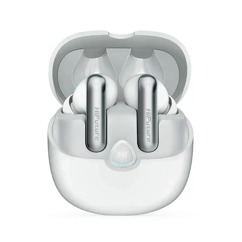 Слушалки, HiFuture SonicAir White, 4MICS ENC, 35 Hours Playtime, Wireless 5.3, 10MM Driver, Soft Bass, Comfort Fit