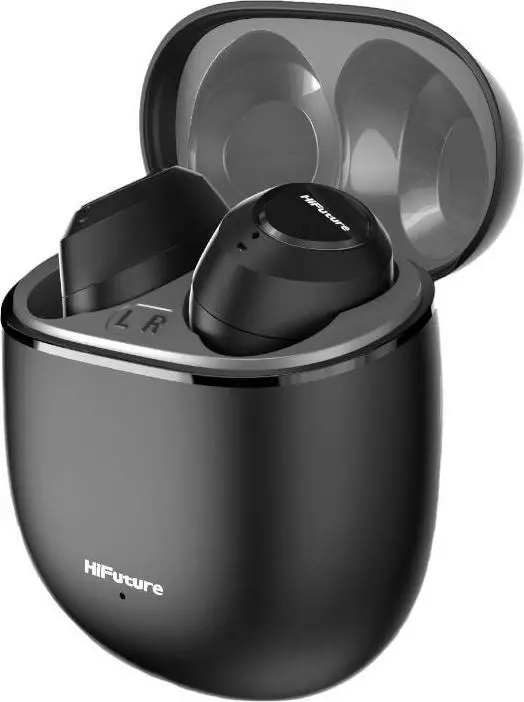 Слушалки, HiFuture OlymBuds3 Black, Comfort Fit TWS Earbuds, Powerful Bass, 25Hours Playtime, Wireless 5.3, 6MM Driver, Comfort Fit, Super Light Weight - image 1