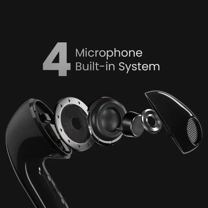 Слушалки, HiFuture ChromeBuds Titanium, Metallic Charge Case, 4 MICS ENC, Wireless 5.4, Up to 6 Hours Battery Life by one charge, IPX5, Ultra Bass, Up to 30 Hours Battery Life Combined - image 2