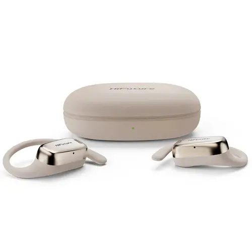 Слушалки, HiFuture Sonify Champagne Gold, Open Ear Comfort, Bluetooth 5.4, 4 Mics ENC Calling System, Playtime up to 20 Hours, IPX5 Waterproof, 15mm Driver Bass Boost