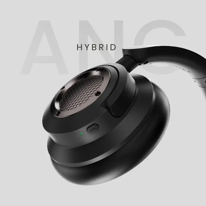 Слушалки, HiFuture FutureTour X Black, Hybrid Active Noise Canceling, 35-Hour Playtime, Memory Protein Foam Cover, AI Enhanced Crystal-Clear Call, Wireless 5.4, AUX Cable - image 1