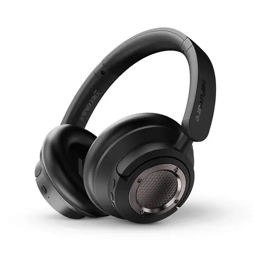 Слушалки, HiFuture FutureTour X Black, Hybrid Active Noise Canceling, 35-Hour Playtime, Memory Protein Foam Cover, AI Enhanced Crystal-Clear Call, Wireless 5.4, AUX Cable