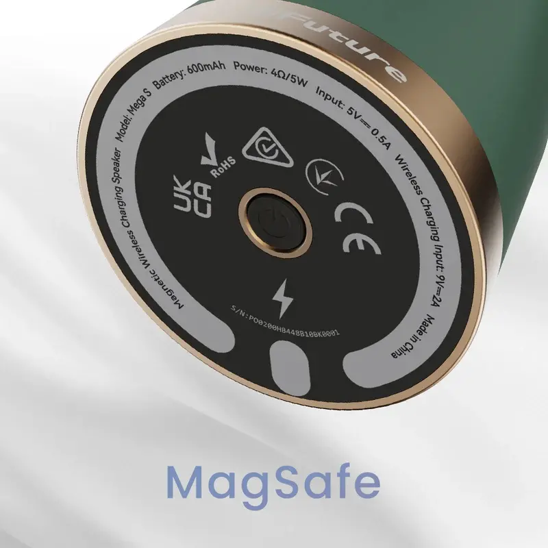Тонколони, HiFuture Mega S Green, Bluetooth 5.4, MagSafe, 5W Output, Built-in MIC support Handsfree, Pair to Play (TWS Mode), Up to 10 Hours Playtime, Wireless Charge (7.5W-15W), Phone Holder - image 2