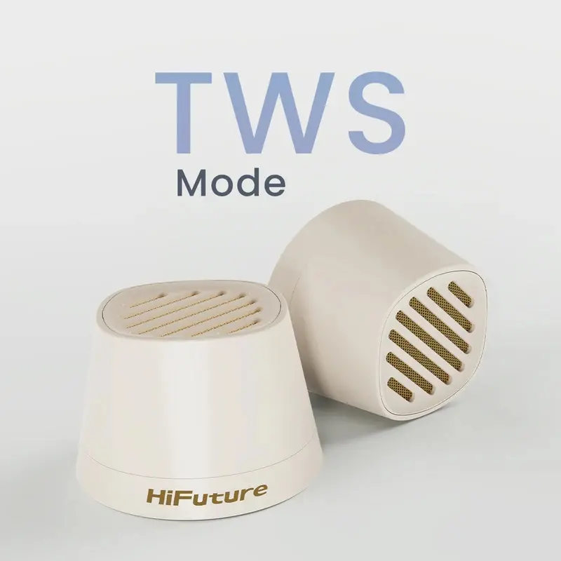 Ηχεία, HiFuture Mega S Latte, Bluetooth 5.4, MagSafe, Ισχύς εξόδου 5W, Ενσωματωμένο MIC με υποστήριξη Handsfree, Pair to Play (λειτουργία TWS) - image 2