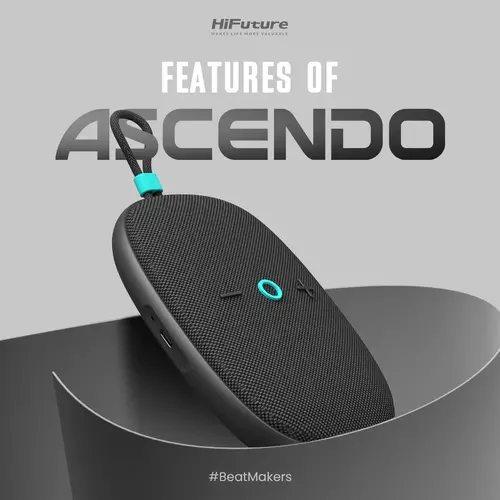 Тонколони, HiFuture ASCENDO Black, Bluetooth 5.3, IPX7 Waterproof, 20W Output, Pair to Play (TWS Mode), Up to 15 Hours Playtime, Built in 2-in-1 Amplifier - image 2