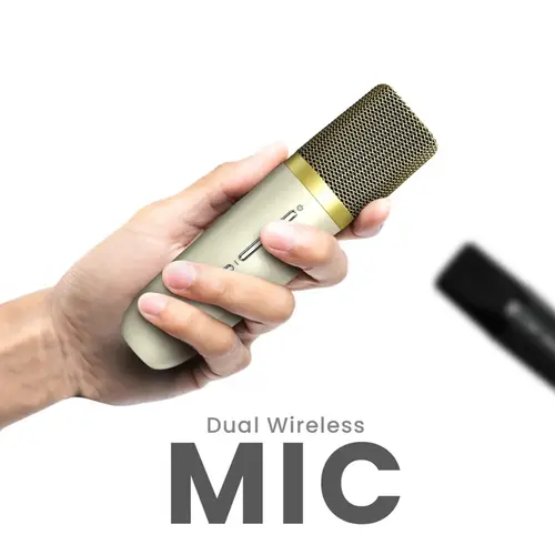 Тонколони, HiFuture Vocalist100 Black, 20W Output, Karaoke Enable, Two Wireless Microphone, 4000mAh Battery (Support Power Bank), RGB Lighting, Pair to Play (TWS Mode), Bluetooth 5.3 - image 2