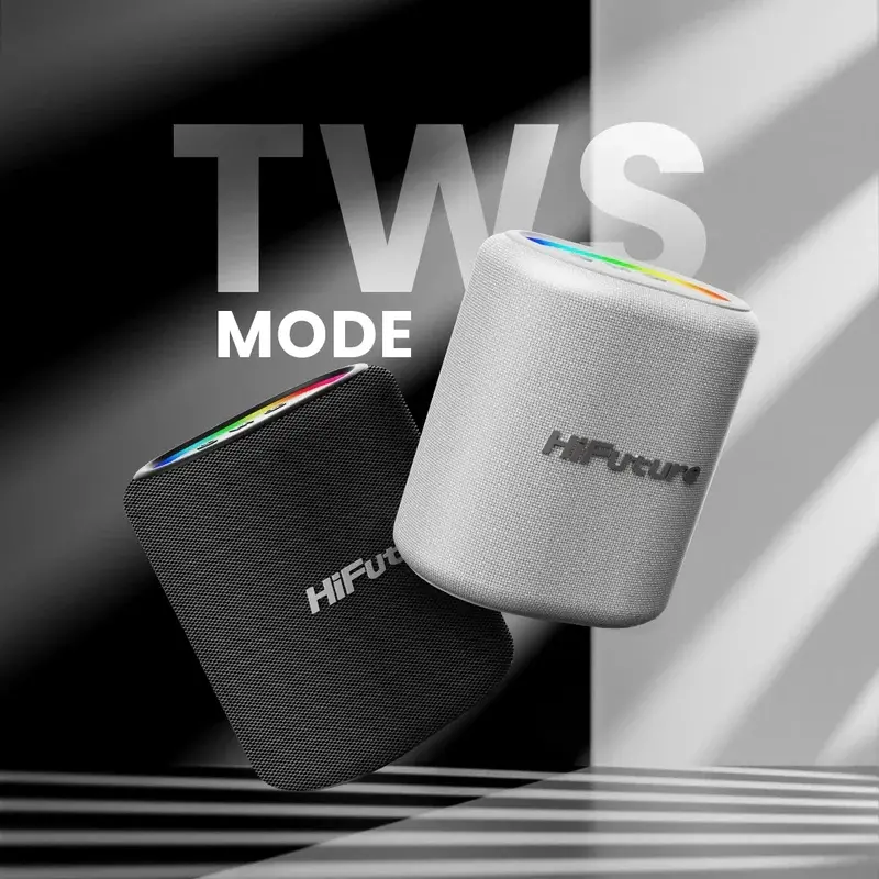 Тонколони, HiFuture Vocalist100 Silver, 20W Output, Karaoke Enable, Two Wireless Microphone, 4000mAh Battery (Support Power Bank), RGB Lighting, Pair to Play (TWS Mode), Bluetooth 5.3 - image 1