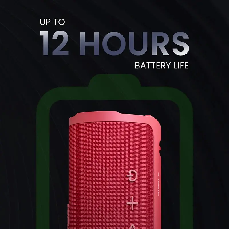 Тонколони, HiFuture Ripple Red, 2-Way Speaker System, 20W*1+10W*1, IPX7 Waterproof, Up to 12 Hours Playtime, Bluetooth 5.3, Pair to Play (TWS Mode) - image 6