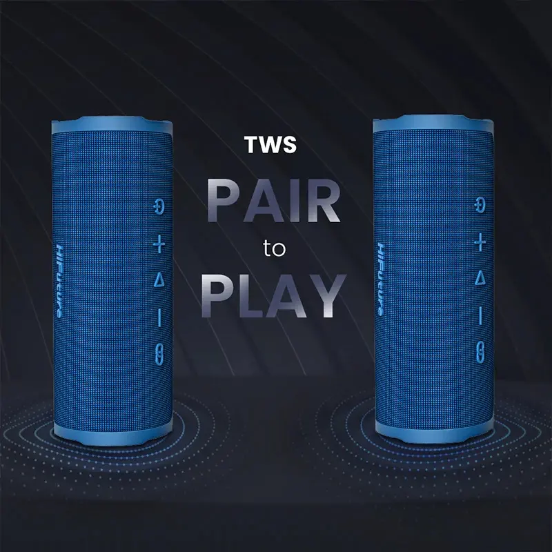 Тонколони, HiFuture Ripple Blue, 2-Way Speaker System, 20W*1+10W*1, IPX7 Waterproof, Up to 12 Hours Playtime, Bluetooth 5.3, Pair to Play (TWS Mode) - image 7
