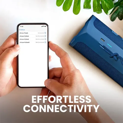 Boxe, HiFuture Ripple Albastru, sistem de boxe cu 2 căi, 20W*1+10W*1, rezistent la apă IPX7, până la 12 ore de redare, Bluetooth 5.3, asociere pentru - 9