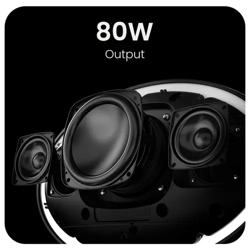 Тонколони, HiFuture ORBIT Black, 80W Output (Max.power), Built-in Powerful DSP with DynaBoost Technology, Pair to Stereo Sound System (TWS Mode), Wireless 5.4, Orbit Lighting, Aluminum Elegance, Up to 8 Hours Playtime, Support Extension Media Player, Connection:USB - image 3