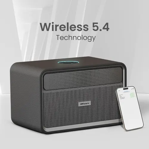Тонколони, HiFuture Passion X Black, 100W Output (Max.Power), Built-in Powerful DSP with DynaBoost Technology, Crafted Wood Cabin, Wireless 5.4, Two-Way Full Range Speaker System, Built-in 8000mAh High-Performance Battery System, Pair to Stereo Sound System(TWS Mod - image 3