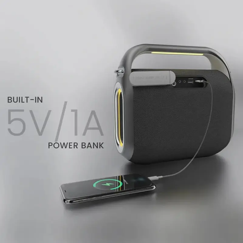 Тонколони, HiFuture MusicBox200 Black, 100W Output, Karaoke Enable, Two Wireless Microphone, 12000mAh Battery (Support Power Bank), RGB Lighting, Pair to Play (TWS Mode), Bluetooth 5.3 - image 2