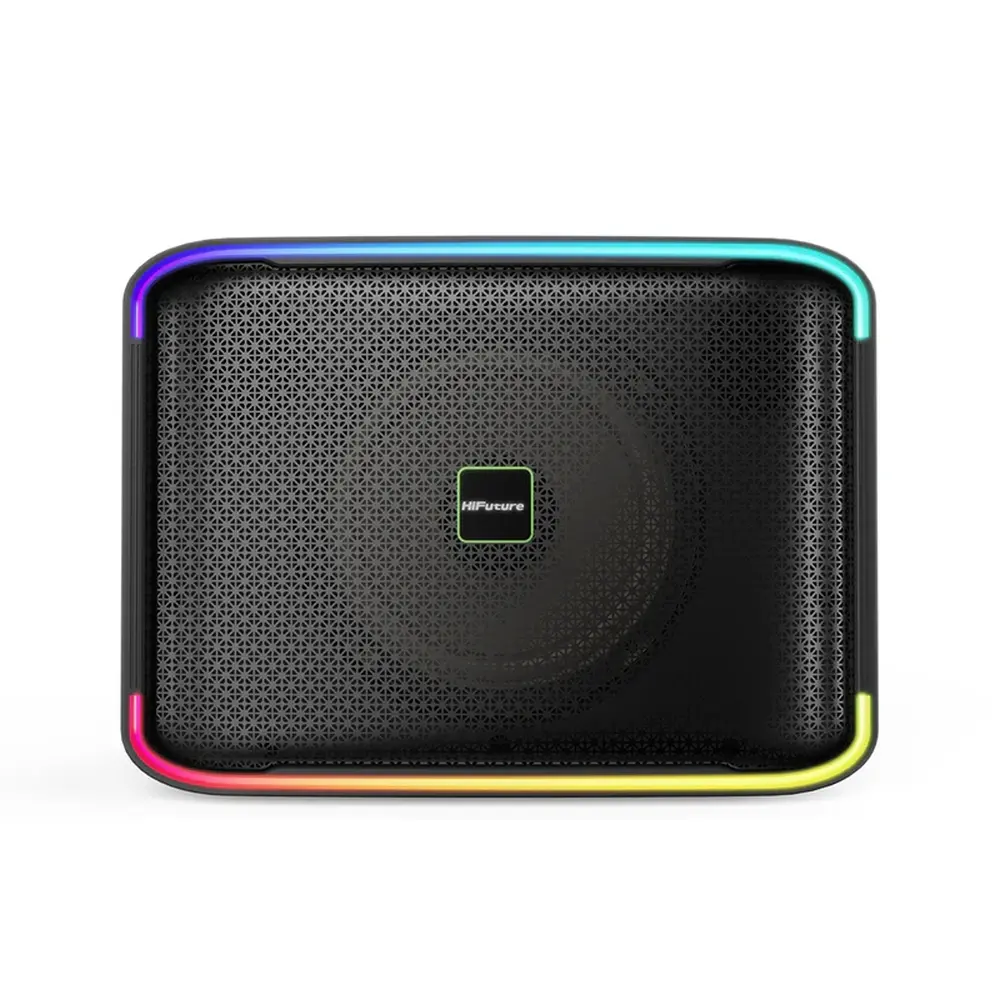 Тонколони, HiFuture Event Horizon Black, 3-Way Speaker System, 100W Output, Built-in DynaBoost Bass Technology, Built-in DC12V Non-Stop Playing Power Socket, Enable Karaoke Dancing Light, Up to 8 Hours Playtime, Bluetooth 5.3, Pair to Play (TWS Mode)