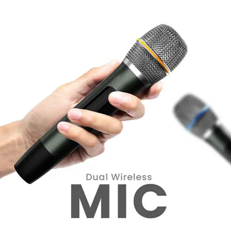 Тонколони, HiFuture Vocalist300 Silver, 150W Output, Karaoke Enable, Two Wireless Microphone, 18000mAh Battery (Support Power Bank), RGB Lighting, Pair to Play (TWS Mode), Bluetooth 5.3 - image 1