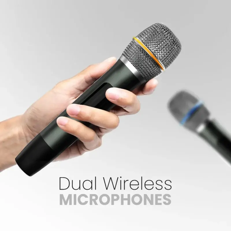 Тонколони, HiFuture MusicBox300 Black, 150W Output, Karaoke Enable, Two Wireless Microphone, 18000mAh Battery (Support Power Bank), RGB Lighting, Pair to Play (TWS Mode), Bluetooth 5.3 - image 2