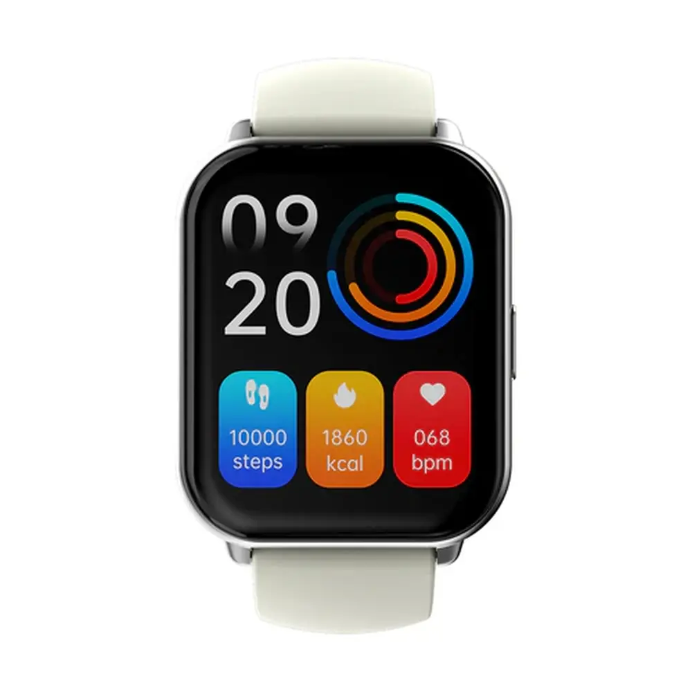 Часовник, HiFuture Zone2 Silver, 1.96", 240?286, Bluetooth Call, IP68 Waterproof, 24/7 True Heart Rate & Blood Oxygen Sensor, Up to 7 days daily use, 100+ Sports Mode