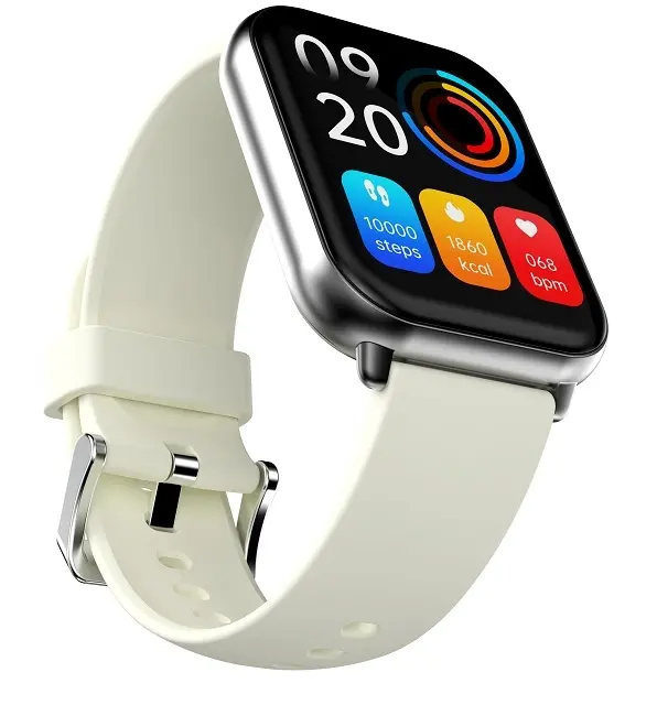 Часовник, HiFuture Zone2 Silver, 1.96", 240?286, Bluetooth Call, IP68 Waterproof, 24/7 True Heart Rate & Blood Oxygen Sensor, Up to 7 days daily use, 100+ Sports Mode - image 1