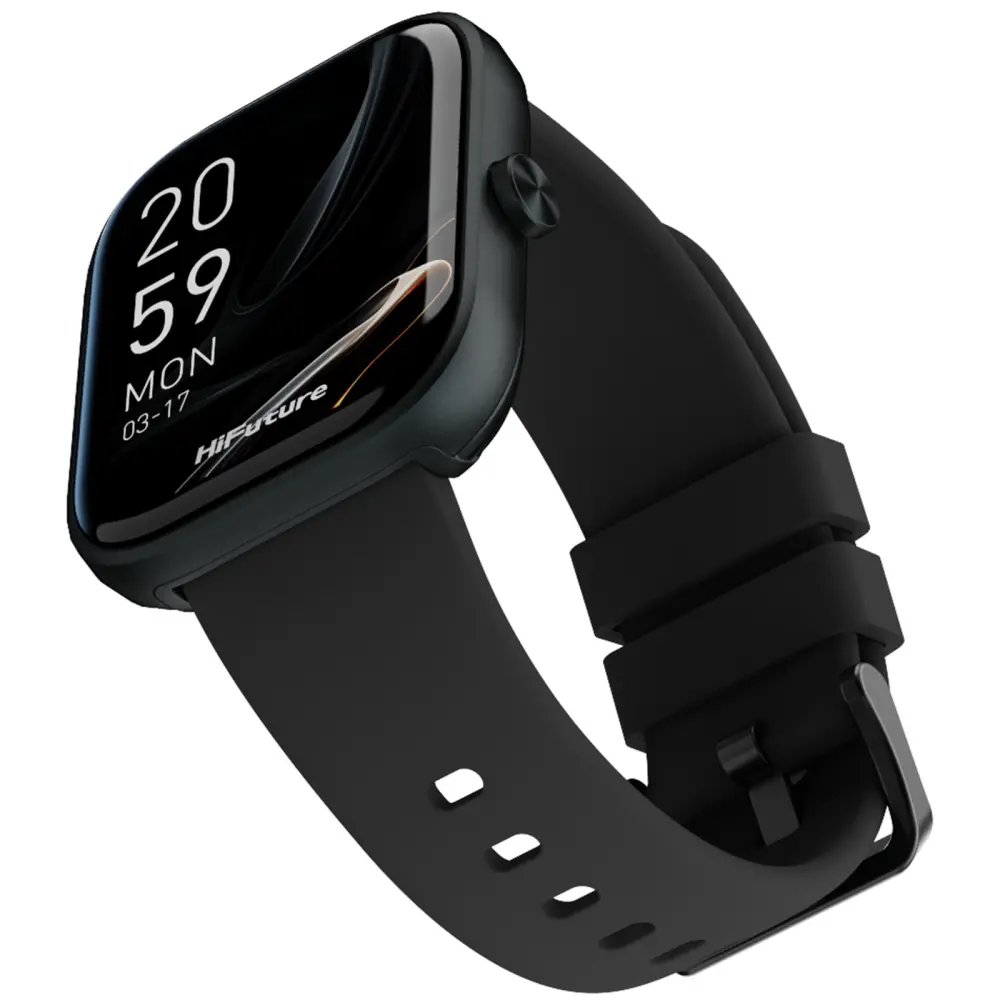 Часовник, HiFuture Lume Black, 1.85 " IPS, Powered by Dual Core, Aerospace-Grade Ultra Light Aluminum Frame, Bluetooth Call, 3D User Interface, 1ATM Waterproof, 24/7 True Heart Rate & Blood Oxygen Sensor, 100+ Sports Mode, Up to 7 days daily use - image 3