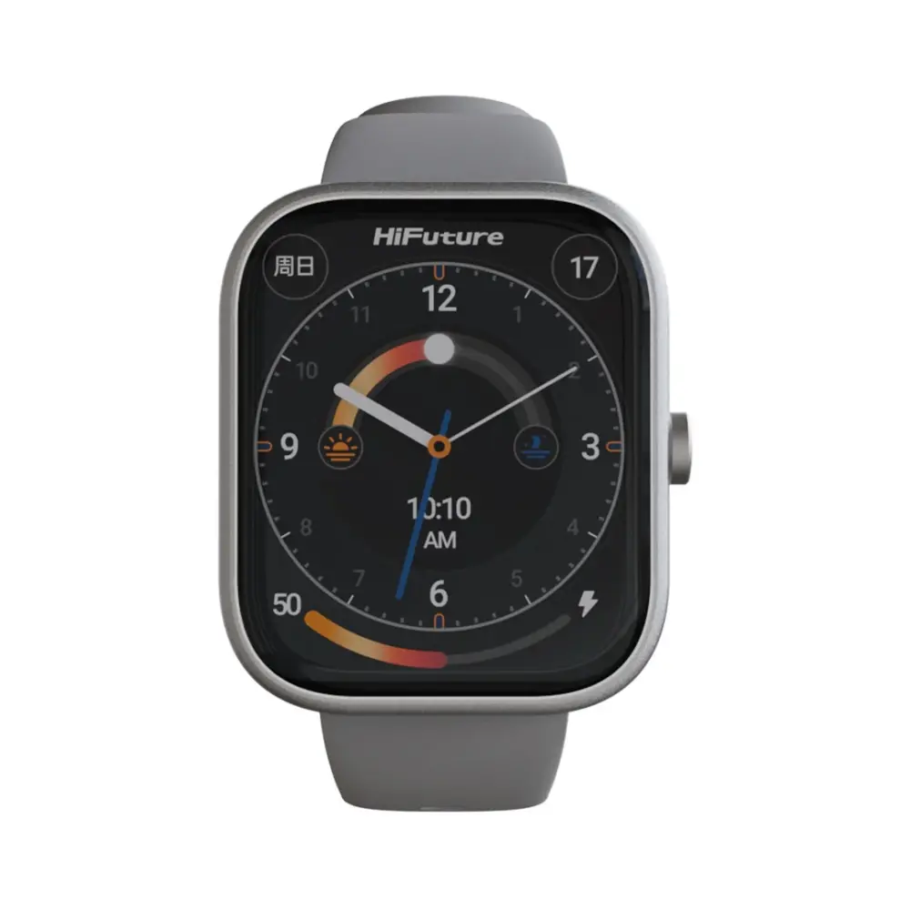 Ρολόι, HiFuture Lume Ασημί Γκρι, 1.85 " IPS, με διπλό πυρήνα, ελαφρύ πλαίσιο αλουμινίου αεροδιαστημικής ποιότητας, κλήσεις Bluetooth, τρισδιάστατη