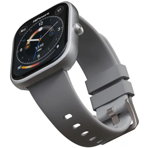 Часовник, HiFuture Lume Silver Grey, 1.85 " IPS, Powered by Dual Core, Aerospace-Grade Ultra Light Aluminum Frame, Bluetooth Call, 3D User Interface, 1ATM Waterproof, 24/7 True Heart Rate & Blood Oxygen Sensor, 100+ Sports Mode, Up to 7 days daily use - image 2