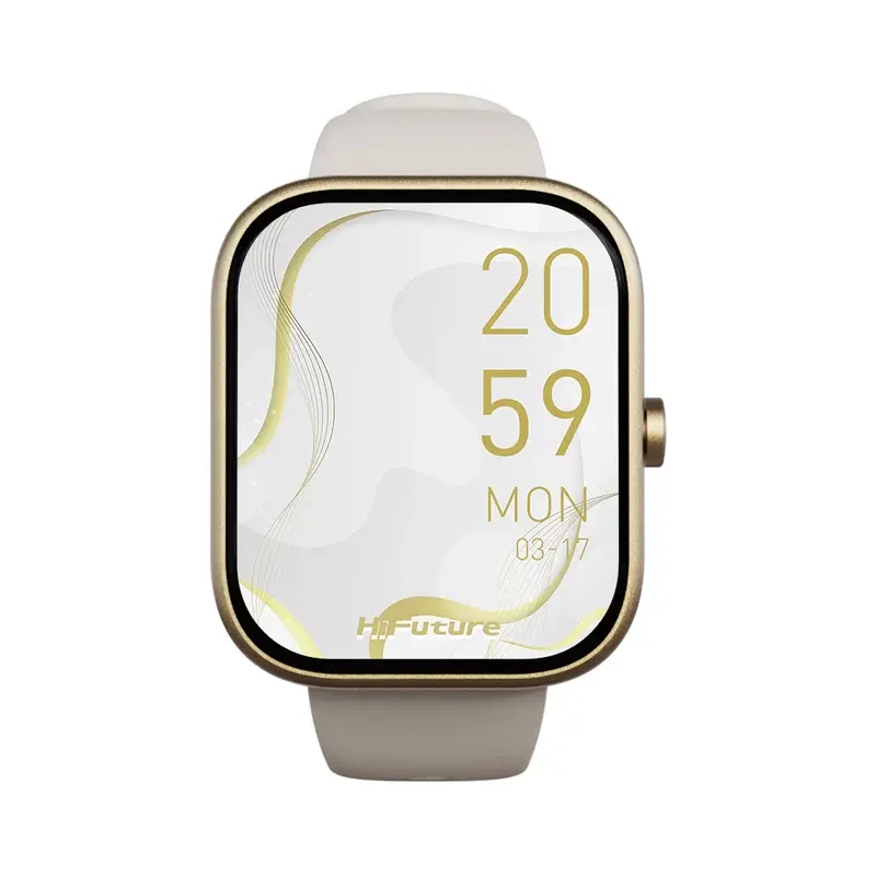 Ρολόι, HiFuture Lume Χρυσό Σαμπάνιας, 1.85 " IPS, με διπλό πυρήνα, ελαφρύ πλαίσιο αλουμινίου αεροδιαστημικής ποιότητας, κλήσεις Bluetooth