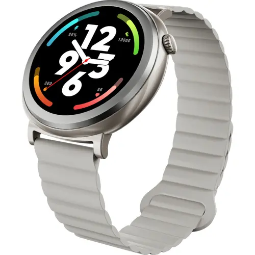 Часовник, HiFuture Aurora Silver, 1.43" AMOLED,  466*466, Powered by Dual Core & Syntra AI, Bluetooth Call, IP68  Waterproof, 24/7 True Heart Rate & Blood Oxygen Sensor, Up to 10 days daily use, Magnetic Strap - image 2
