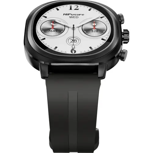 Часовник, HiFuture AIX Lite Black,  1.43" AMOLED,  466*466, Powered by Dual Core & Syntra AI, Bluetooth Call, 1ATM Waterproof, Sixth Generation Health Sensor, Up to 10 days daily use, Extra Fabric Strap inbox - image 4