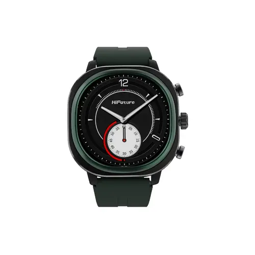 Часовник, HiFuture AIX Lite Green,  1.43" AMOLED,  466*466, Powered by Dual Core & Syntra AI, Bluetooth Call, 1ATM Waterproof, Sixth Generation Health Sensor, Up to 10 days daily use, Extra Fabric Strap inbox - image 1