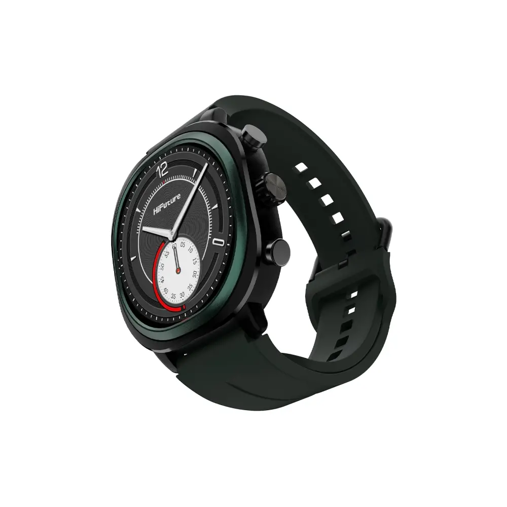 Часовник, HiFuture AIX Lite Green, 1.43" AMOLED, 466*466, Powered by Dual Core & Syntra AI, Bluetooth Call, 1ATM Waterproof, Sixth Generation Health Sensor, Up to 10 days daily use, Extra Fabric Strap inbox - image 3