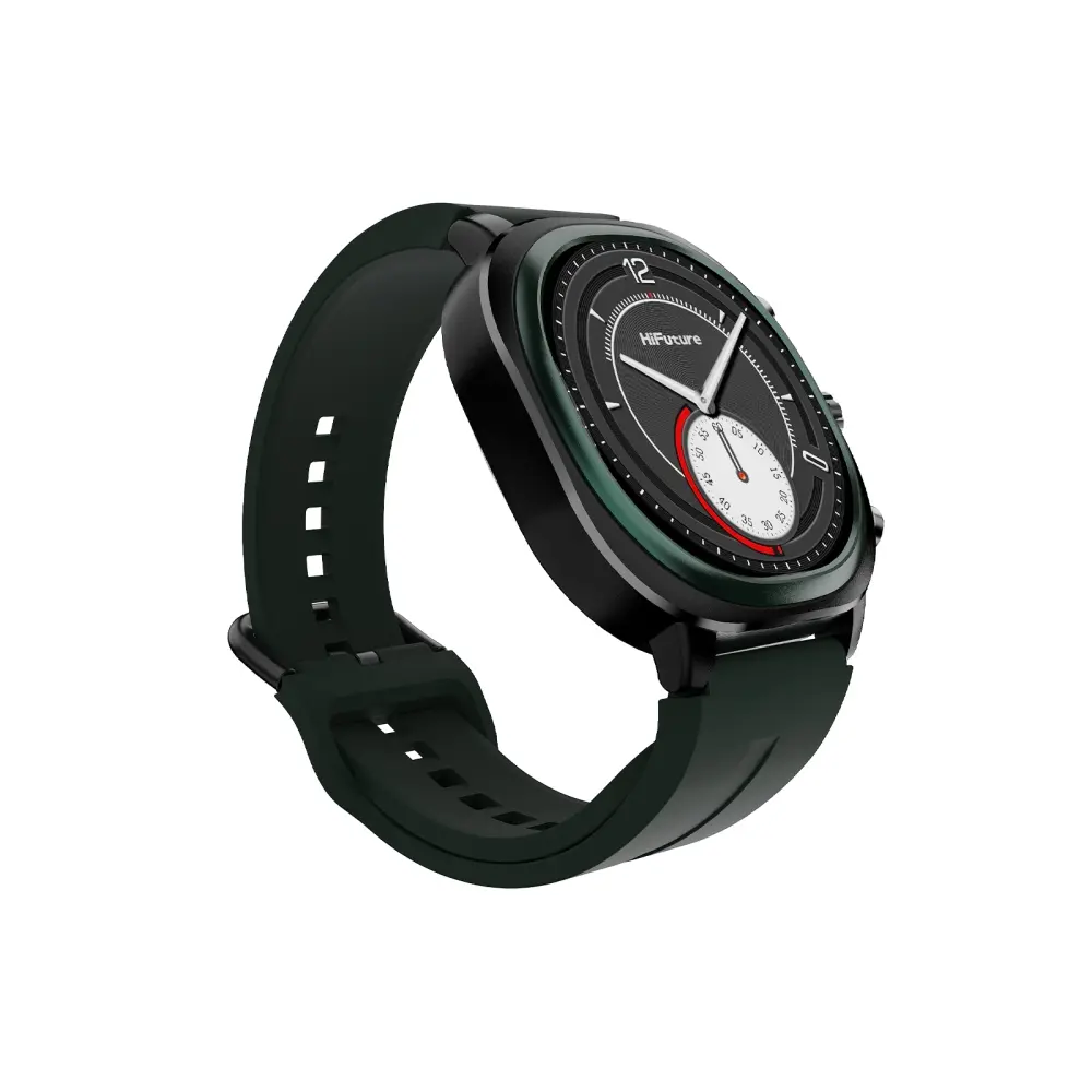 Часовник, HiFuture AIX Lite Green, 1.43" AMOLED, 466*466, Powered by Dual Core & Syntra AI, Bluetooth Call, 1ATM Waterproof, Sixth Generation Health Sensor, Up to 10 days daily use, Extra Fabric Strap inbox - image 4