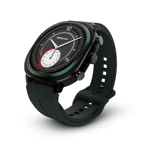 Часовник, HiFuture AIX Lite Green,  1.43" AMOLED,  466*466, Powered by Dual Core & Syntra AI, Bluetooth Call, 1ATM Waterproof, Sixth Generation Health Sensor, Up to 10 days daily use, Extra Fabric Strap inbox