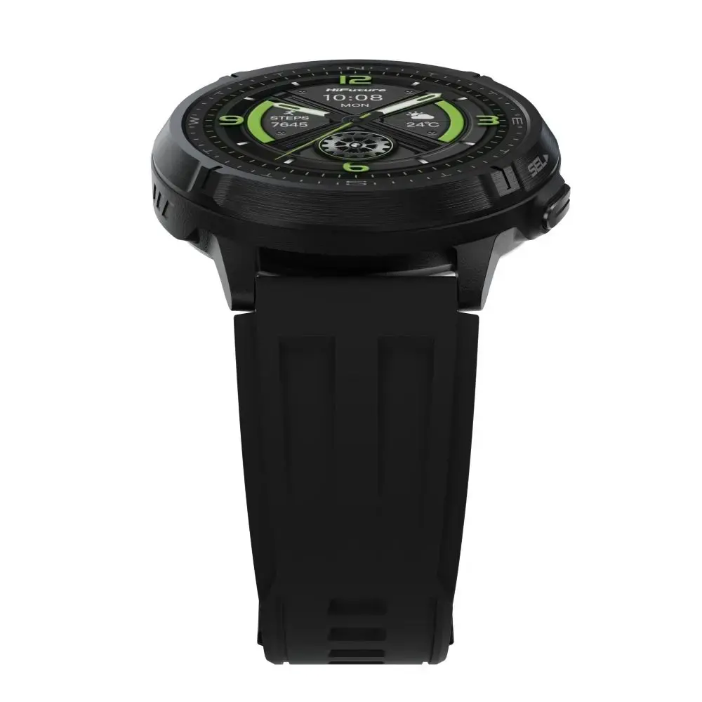 Часовник, HiFuture MIX3 Black, 1.43" AMOLED, 466*466, Powered by Dual Core & Syntra AI, Bluetooth Call, 3ATM Waterproof, Compass & Altimeter, 24/7 True Heart Rate & Blood Oxygen Sensor, Up to 10 days daily use - image 2